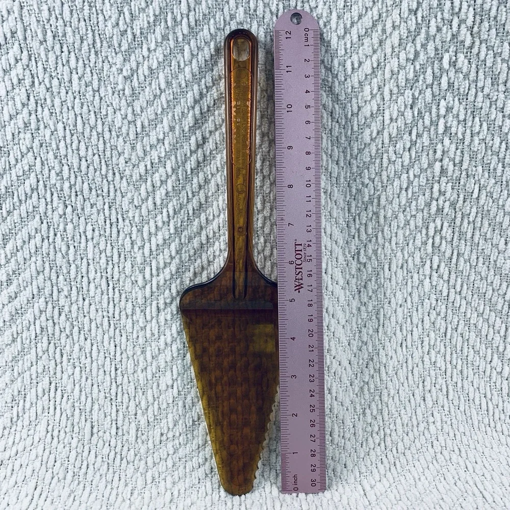 Vintage Ultratemp Amber Pie Cake Server #2119 Serrated‎ Robinson Knife Co USA